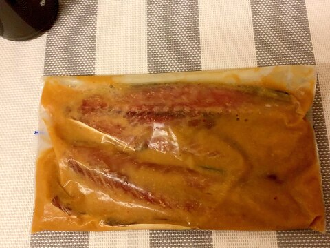 鯖の味噌煮の下味冷凍